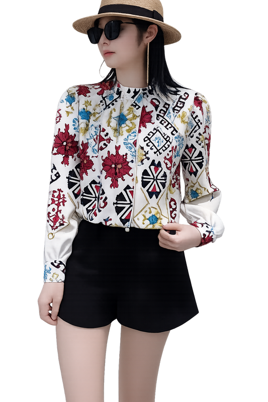 Celeste Ethnic Print Blouse