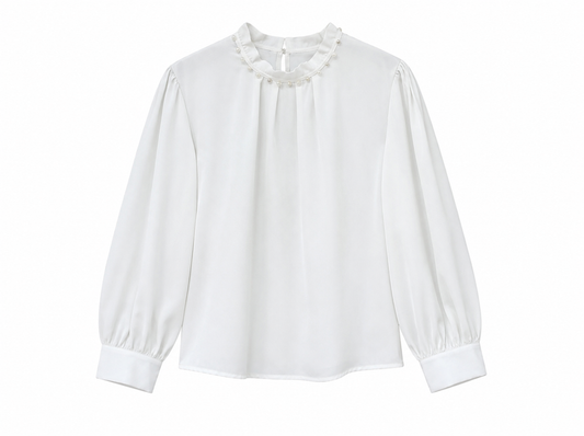 Elegant Ruffle Neck Top