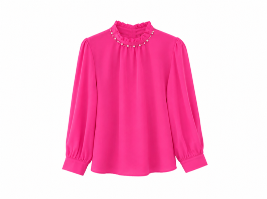 Elegant Ruffle Neck Top