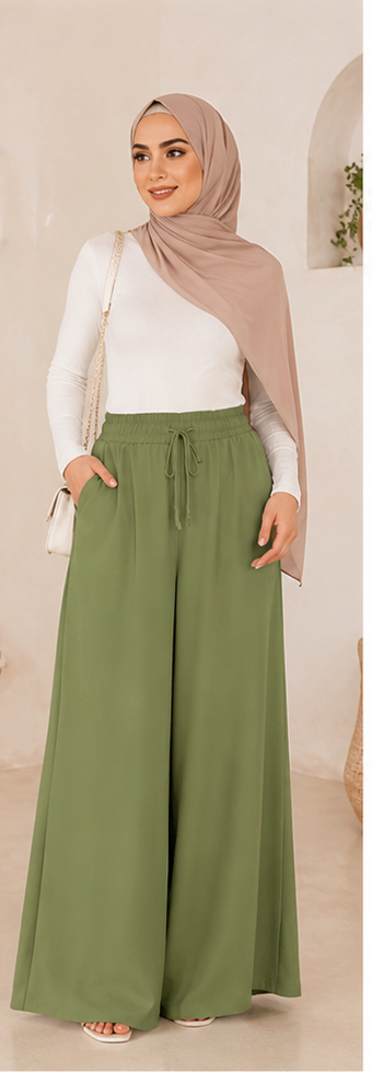 Azure Flow Palazzo Pants