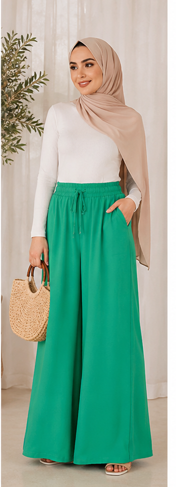 Azure Flow Palazzo Pants